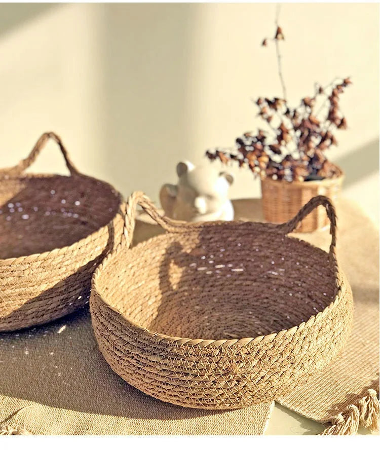 Handwoven Cat Nest Basket | 100% Cotton, Artisan-Made, All-Season