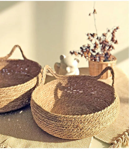 Handwoven Cat Nest Basket | 100% Cotton, Artisan-Made, All-Season