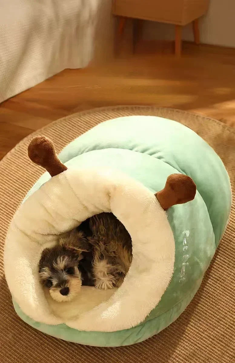 Cozy Plush Dog Bed Sofa – Warm Bolster Kennel for Small & Medium Dogs and Cats