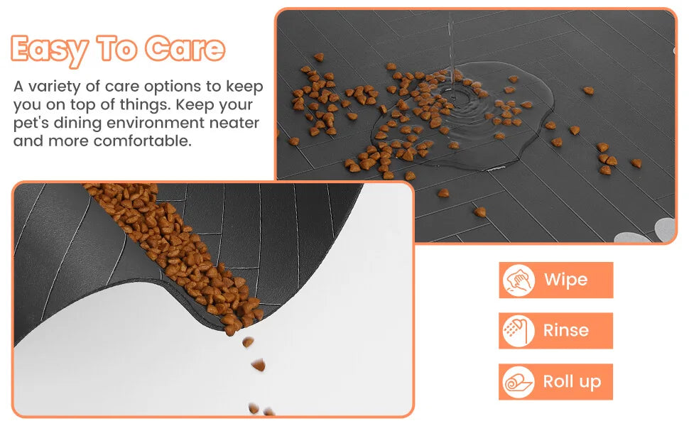 Absorbent Pet Feeding Mat | Waterproof Placemat for Dog & Cat Food Bowls
