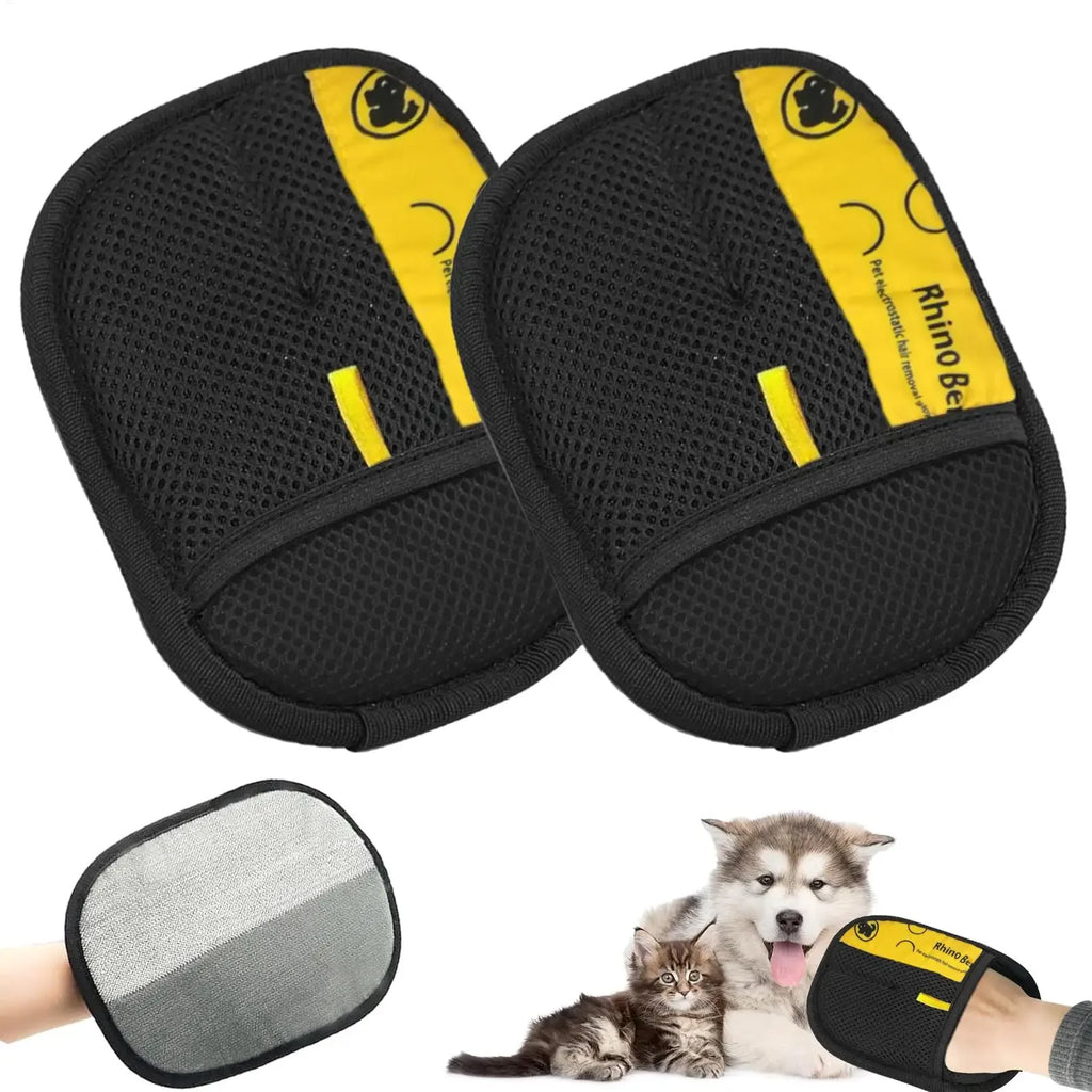 Pet Hair Removal Gloves (2-Pack) – Fast Electrostatic Lint & Fur Remover for Dogs, Cats, Furniture & Clothes