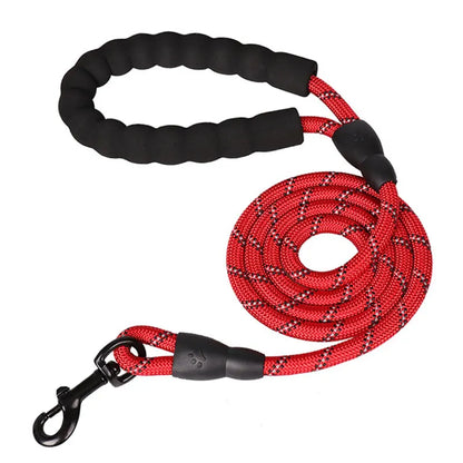 Reflective Dog Leash with Padded Foam Grip | 0.8cm–1.2cm Rope | 120–300cm