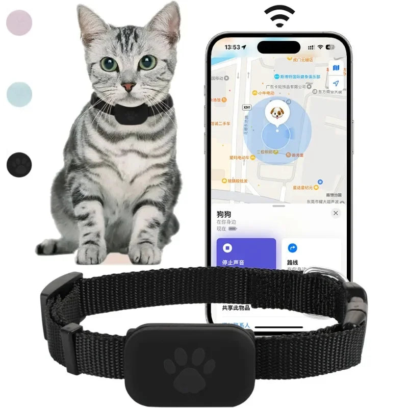 Pet GPS Tracker for Apple Find My – Waterproof, Real-Time Location & Anti-Lost Collar Tag for Dogs & Cats