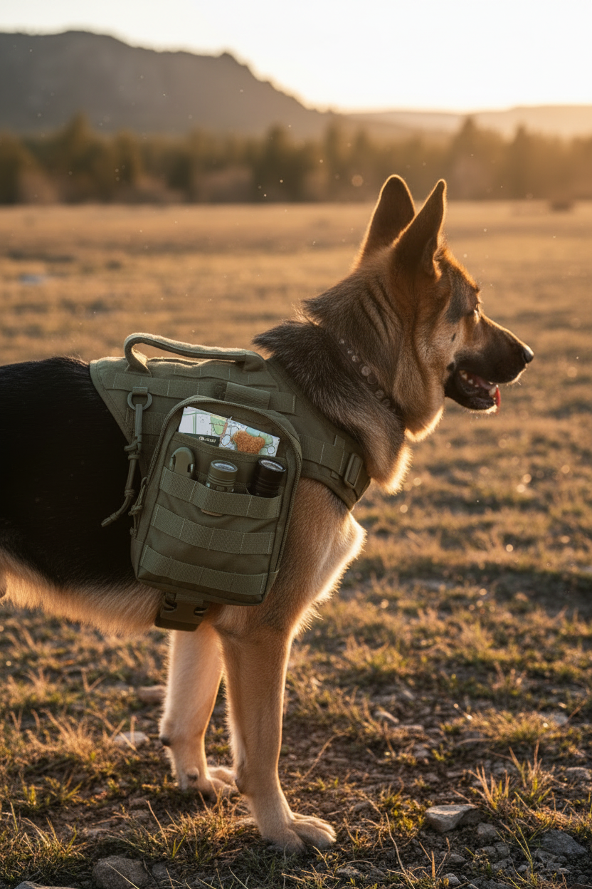 Tactical MOLLE EDC Pouch - Dog Focus