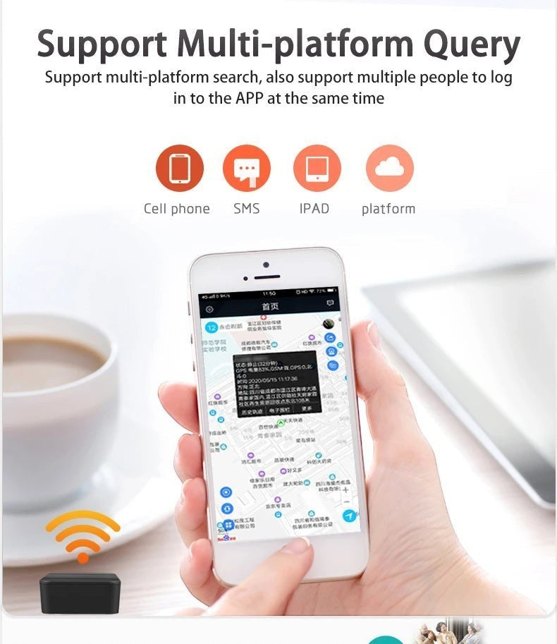 Tailwag Factory 4G GPS tracker app interface on a smartphone showing real-time location tracking for pets