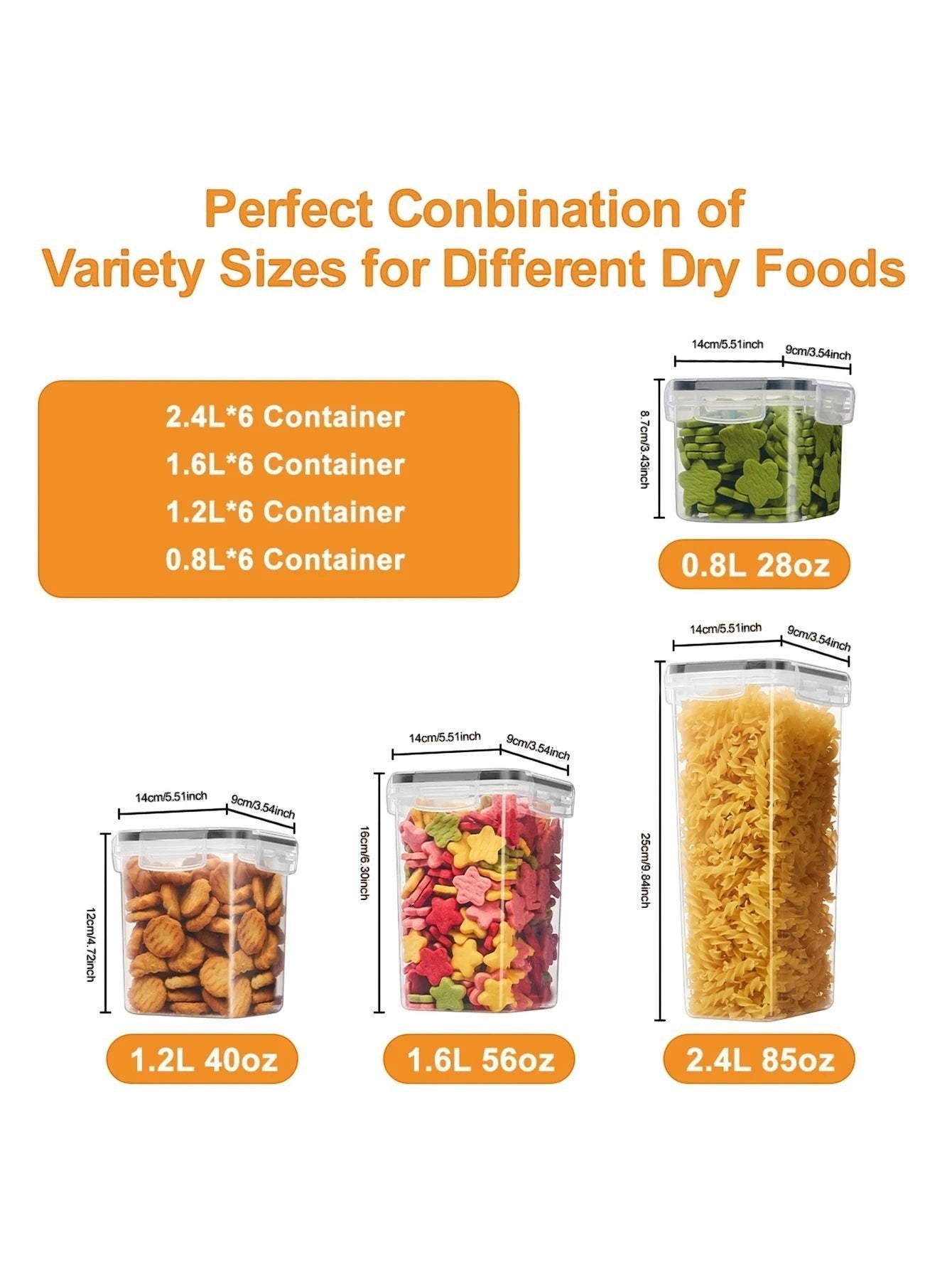 Tailwag Factory 24-piece airtight food storage container set in various sizes for organized kitchen pantry storage