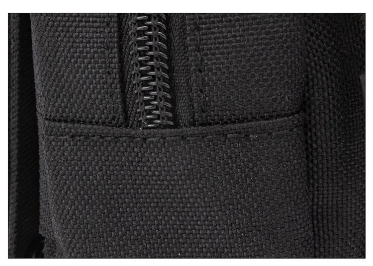 Close-up of a black Tailwag Factory tactical MOLLE pouch made from durable 1000D nylon with a heavy-duty zipper.