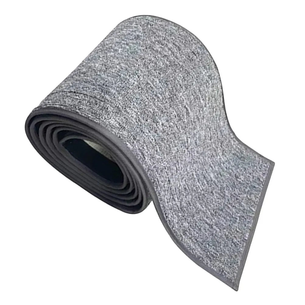 Tailwag Factory grey felt cat exercise wheel mat rolled up for easy storage and installation on indoor cat wheels.